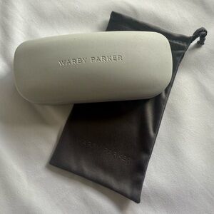 Warby Parker - Light Gray Eyeglass Case with Dark Gray Pouch
